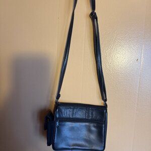 Black Cross Body Bag- Genuine Leather